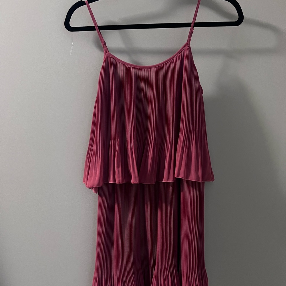LC Lauren Conrad Pink Pleated Mini Dress